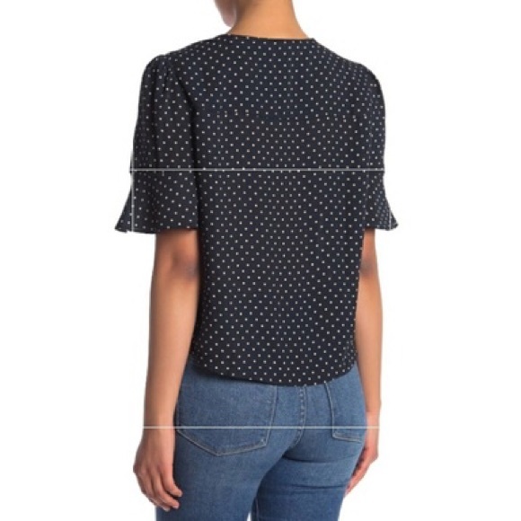 Sanctuary flutter sleeve polka dot blouse - Picture 2 of 15